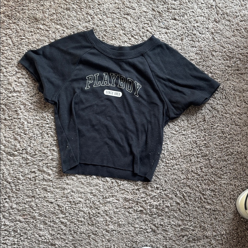 PLAYBOY Black Graphic Tee